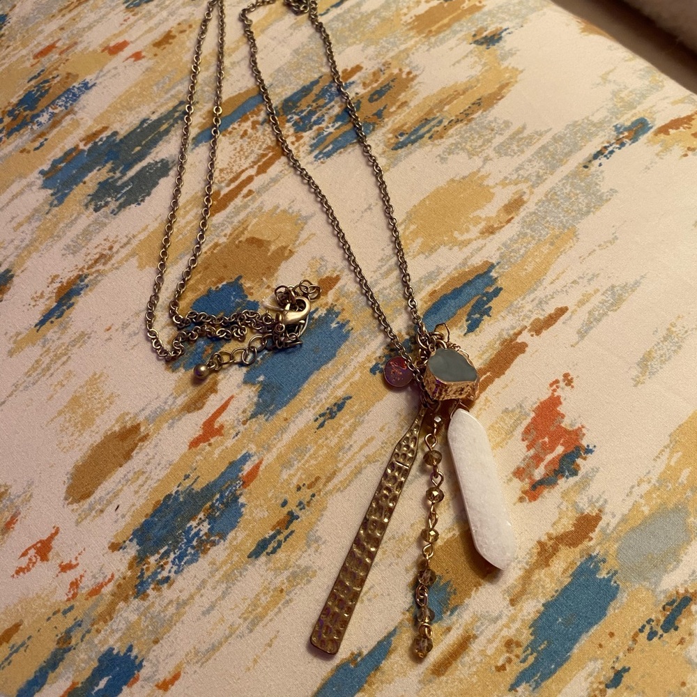 aeropostale boho stone/crystal necklace